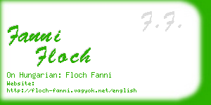 fanni floch business card